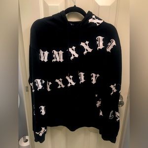 Forever 21 Black Hoodie with White Lettering